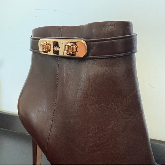 Coach chocolate brown leather Regina high heel ankle boots - size 8.5 NWT - Picture 6 of 8